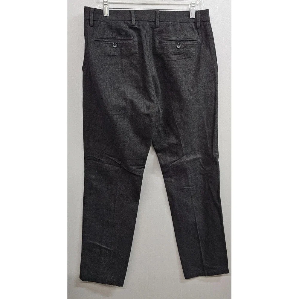 Banana Republic Kentfield Pants Mens 32x32 Black Flat Front Straight Leg Casual